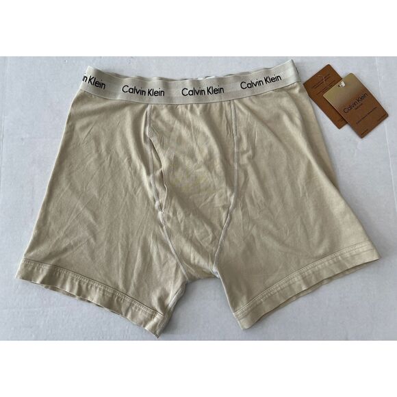 Calvin Klein Men's Sz Large Natural Color Cotton Mineral Dye Boxer Briefs - Picture 1 of 5